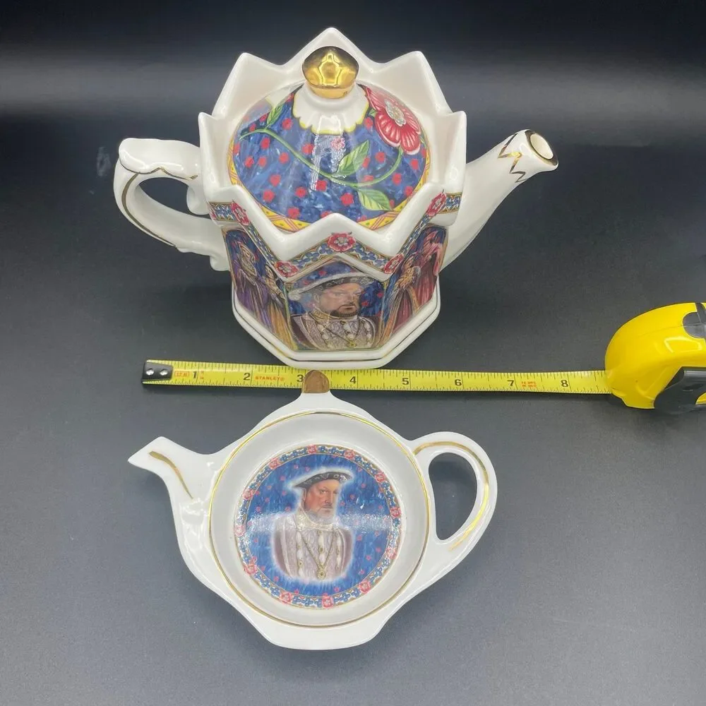 Vintage James Sadler King Henry VIII Kings & Queens Ceramic Teapot Spoon Rest